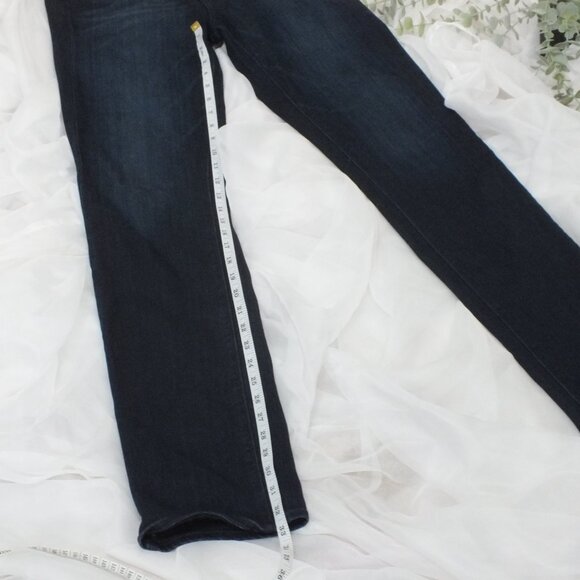 Paige Denim Skyline Straight Distressed Dark Wash Designer Jeans Women’s Size 30 - Picture 9 of 12